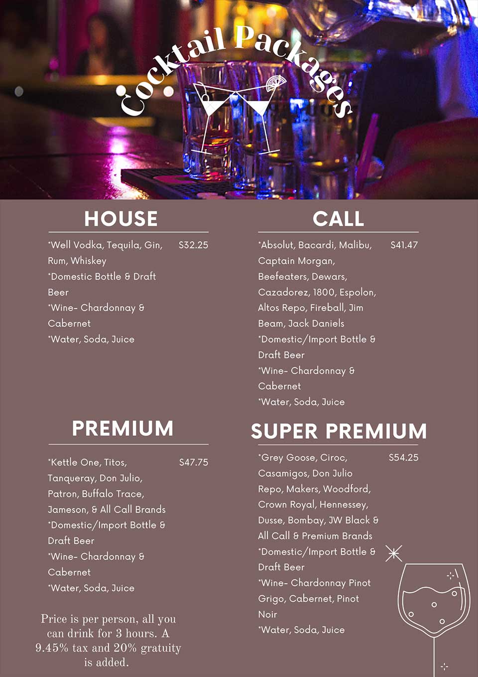 Cocktail Packages